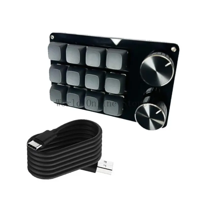 

High Efficiency Programmable Macro Keyboards,9/10/12/15Key Mechanical Gaming Keypad for Multimedia and Industrial Use 87HC