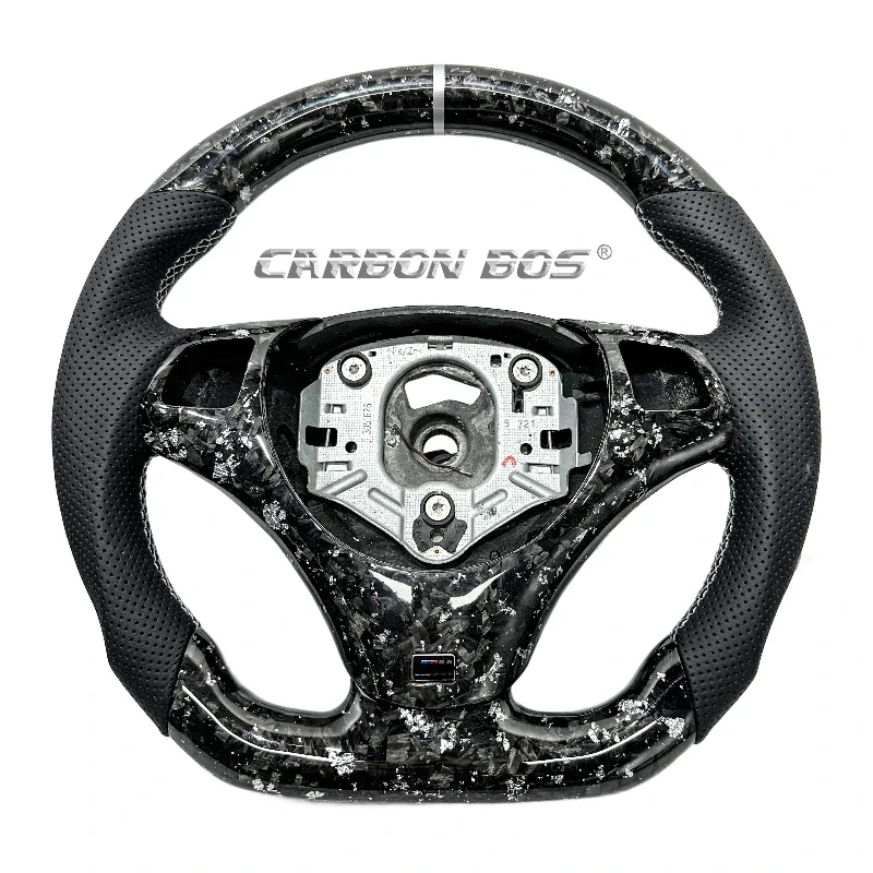 Suitable Silver Forged Carbon Fiber Sport Steering Wheel E92 E91 E71 E46 E60 E84 E81 Forged Carbon Fiber Steering Wh - view 2
