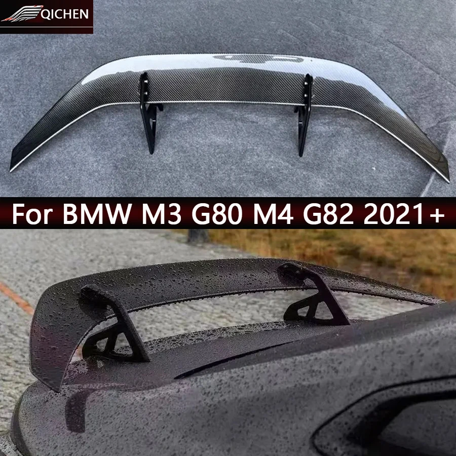 

Для BMW M3 G80 M4 G82 2021+ карбоновый спойлер, задние спойлеры-плавники, направляющее крыло, дефлектор багажника, автомобильные аксессуары, обвес кузова