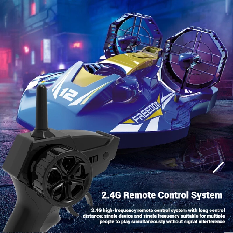 Nowy zdalnie sterowany motorower powietrzny Hovercraft Rc Amfibia Drift Ładowanie 2.4g Model Zabawka dla dzieci Łódź zdalnie sterowana Prezent