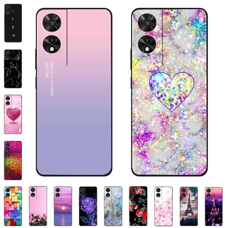 Funda de silicona suave para TCL 505, funda trasera de TPU negra a la moda para TCL 505, funda protectora para teléfono TCL 505, Coque Animal