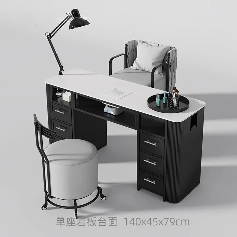 

Vacuum cleaner table and chair set, multi-functional widened nail salon special table