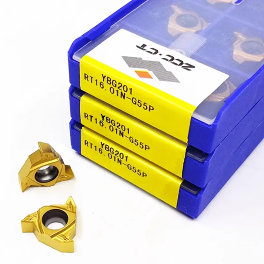 Imagem -02 - Cnc Carbide Threaded Inserts 10 Pcs Box Rt16.01w-g55p Ybg201 Rt16.01n-g55p Ybg201 Rt16.01w-g60p Ybg201 Rt16.01n-g60p Ybg201 Zcc.ct