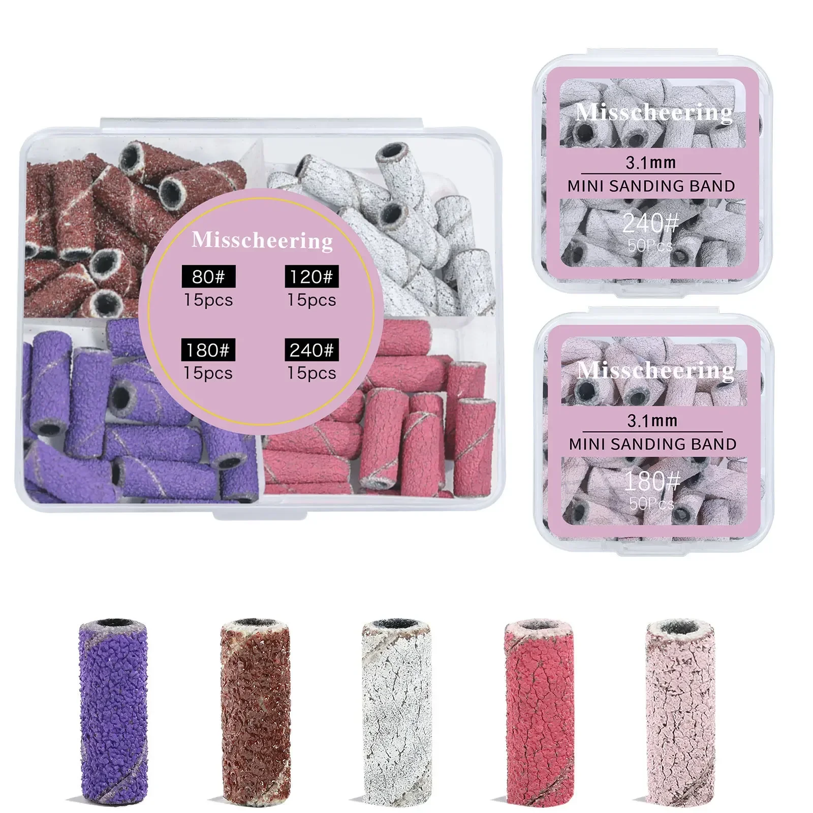 مثقاب أظافر صغير صغير مع مزيل نسيج الجلد الميت ، أداة وردية لتلميع الأظافر والباديكير ، Bit 148