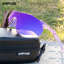 KAPVOE Red Photochromic Cycling Glasses Men MTB Cycling Sunglasses Bike Bicycle Glasses Men's UV400 Outdoor Running Goggles