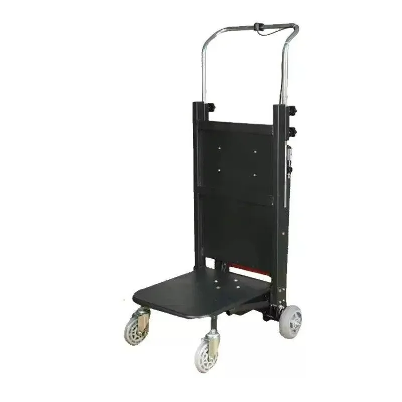 Four-wheel Electric Hand Cart Supported Loading Capacity Cart Platform Motorized Stair Climbing Trolley