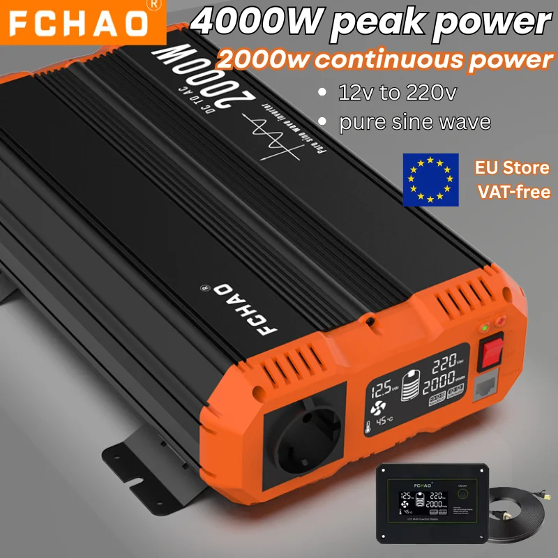 FCHAO 2000W Pure Sine Wave Power Inverter for Home & RVs