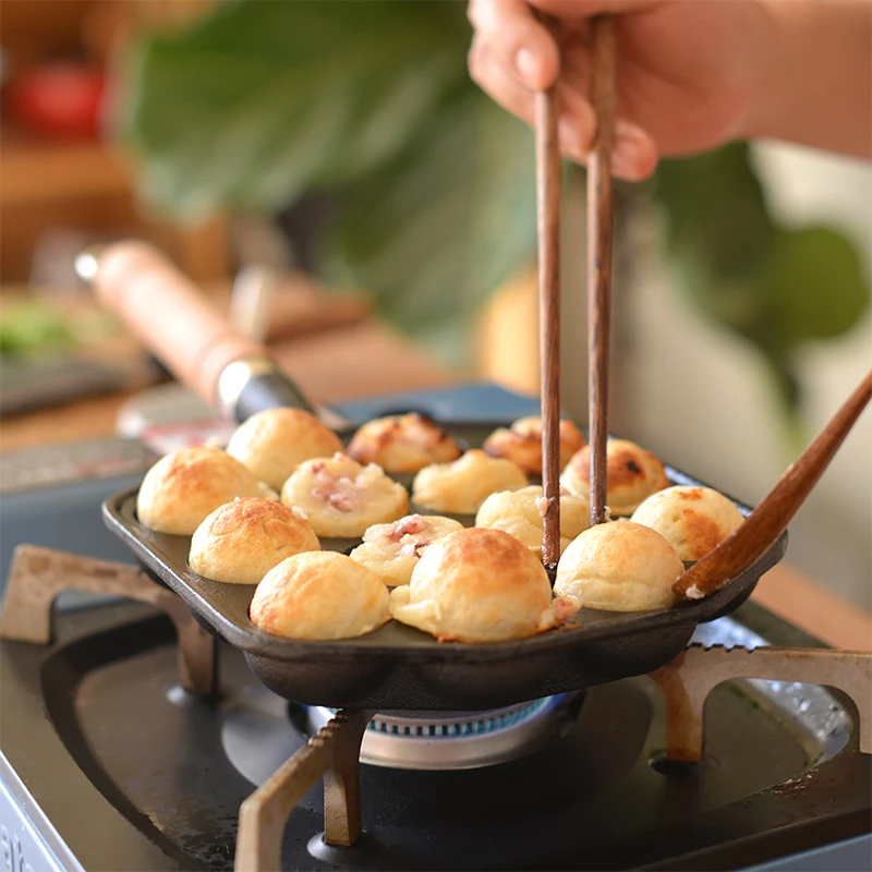 14 Cavities Takoyaki Pan Takoyaki Maker Octopus Meat Balls Baking Pan Home Cooking Tools Kitchenware