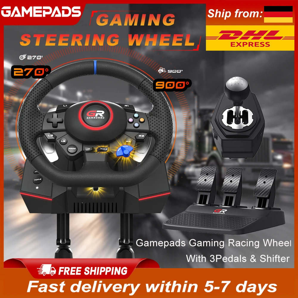VOLANTE DE CARRERAS PARA PS5/PC