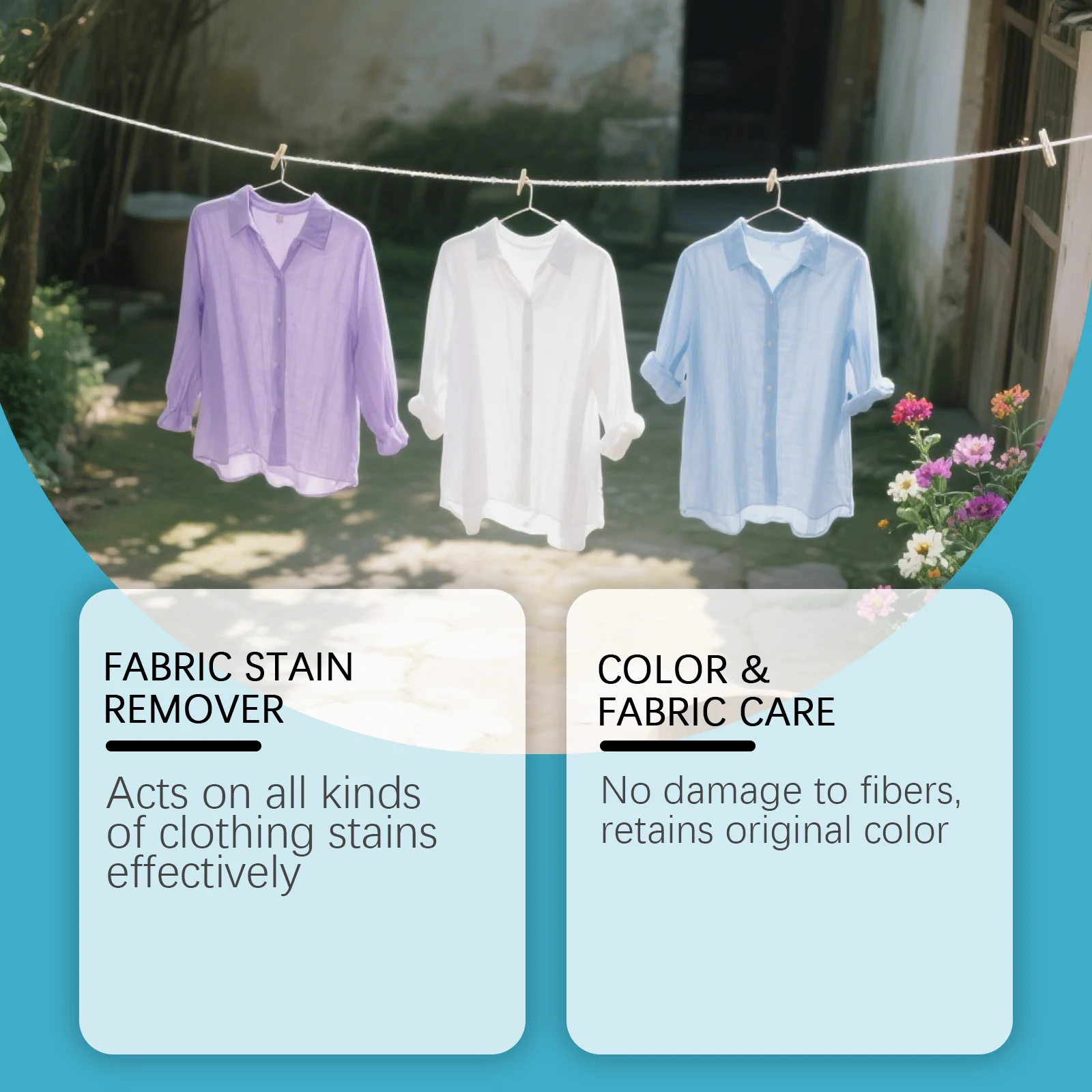 Multi-functional Clothing Stain RemoverGentle Cleaning, Fast & Effective, Tough Stains Removal, Soft & Long-lasting Fragrance