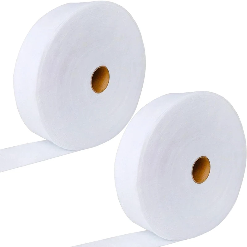 2Roll Quilting Batting Rolls Batting Strip 2 1/4In Cotton Blend Fleece Batting on A Roll Total 70Yard for Rugs,Throw Rugs