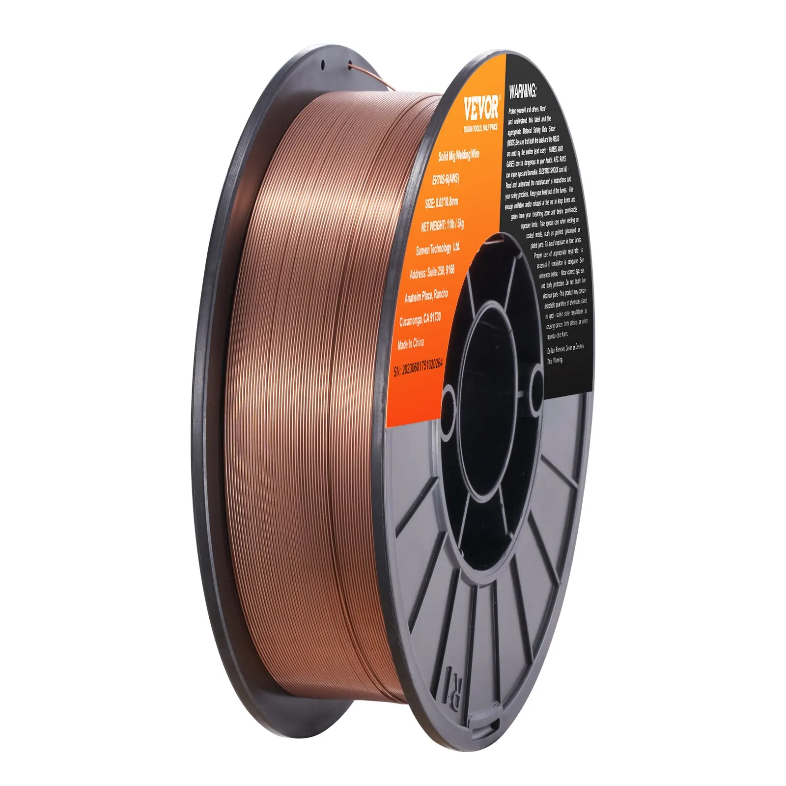 سلك لحام MIG صلب ER70S-6 0.03 بوصة 11LBS سلك لحام MIG من الفولاذ الطري