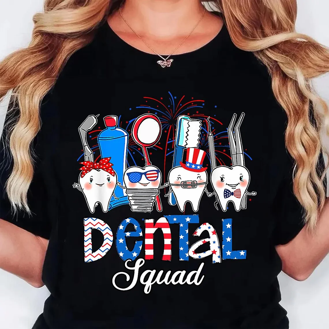 Dental Halloween T-shirt Funny Dentist Tooth T-shirts Women Manga Graphic O-Neck Tops Harajuku Tee Female Clothing Fashion Top