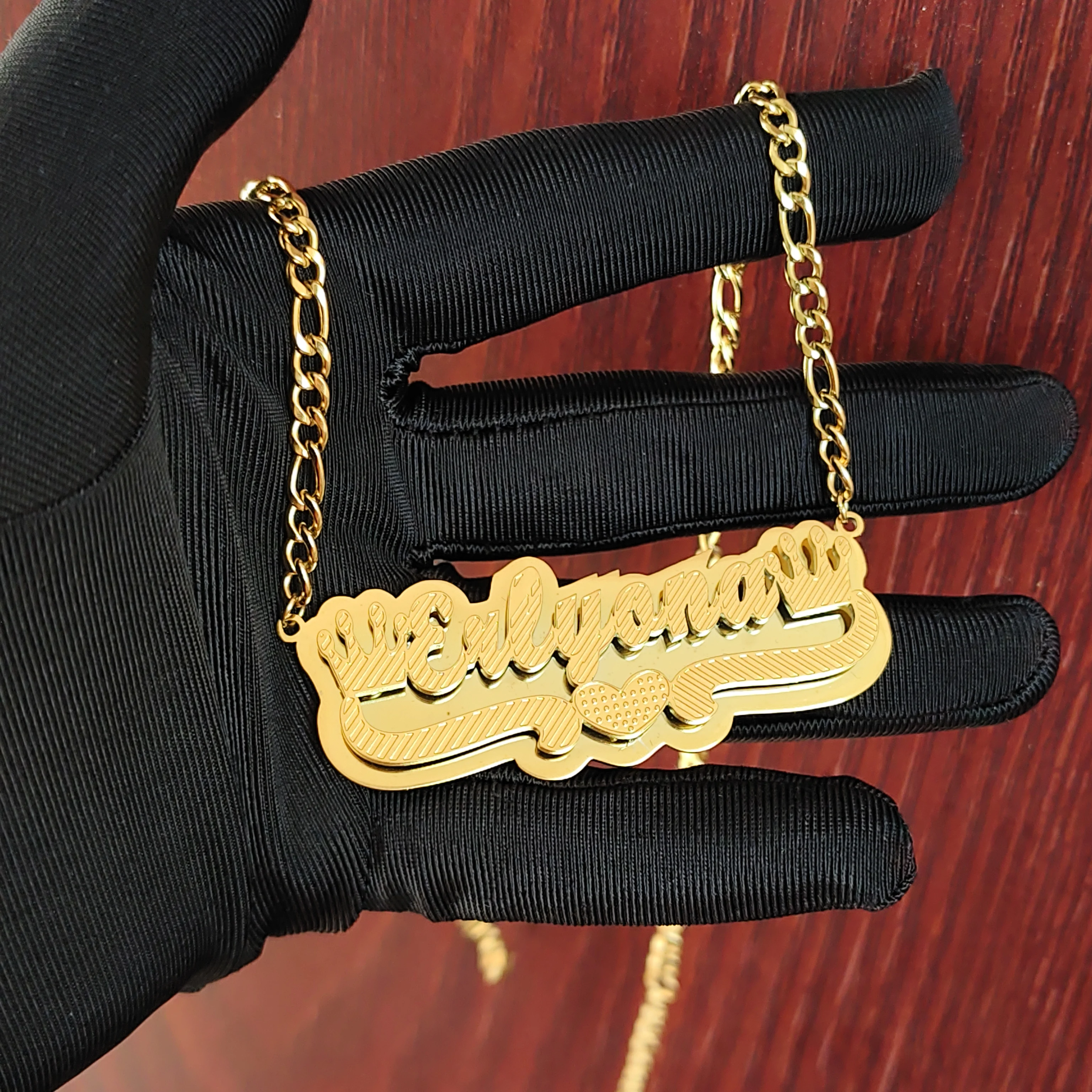 

DCEE Wholesale Customized Name 3D Necklace Personalized Letter Pendant Double layer Necklace Birthday Gift Manufacturer Sales