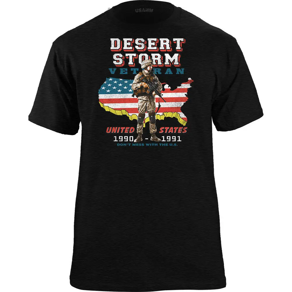 Vintage Desert Storm Veteran Concert Style T-Shirt. Summer Cotton O-Neck Short Sleeve Mens T Shirt New S-3XL