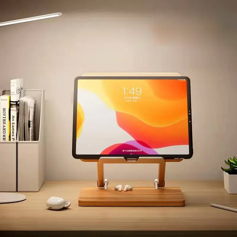 Multi-function Laptop Stand Soothing Cervical Spine Wooden Tray Angle Adjustment Reading Desk Desktop Increase Notebook Stand