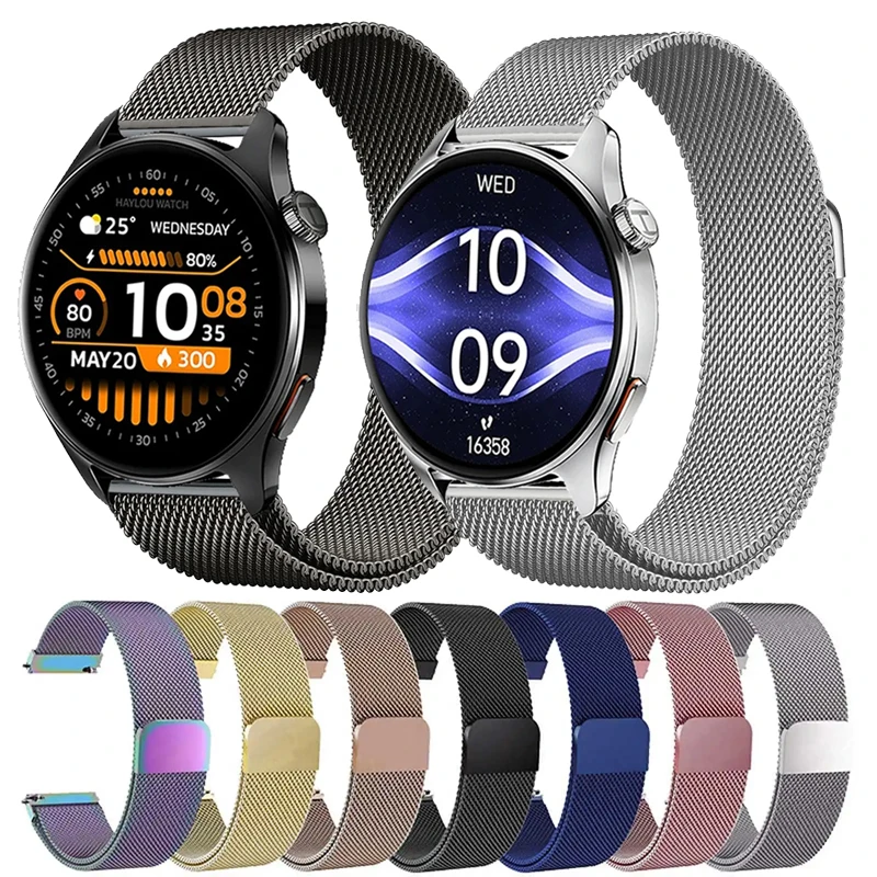 22 mm Milanese-Loop-Armband für Haylou Watch 4 4S Magnetband für Haylou RS5 R8 S8 S6/Solar 5/Solar Ultra/PlusRT3 RT2 RS4Plus