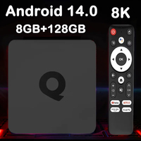 Q1 Allwinner H313 TV Box Smart Android 14 Quad Core Cortex A53 8K 128GB 64GB Wifi 2.4G/5G Set Top Box Google Voice Media Player