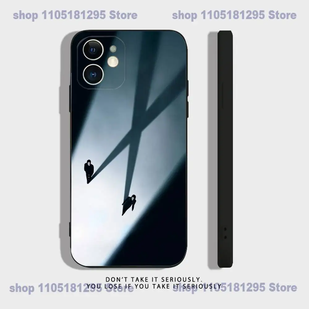 حافظة هاتف UFO TOP SECRET x-files لهاتف iPhone 17,16,15,14,13,12,11,XR,Pro,XS,Max,XR,Plus,Mini Soft Silicone Black مقاومة للصدمات