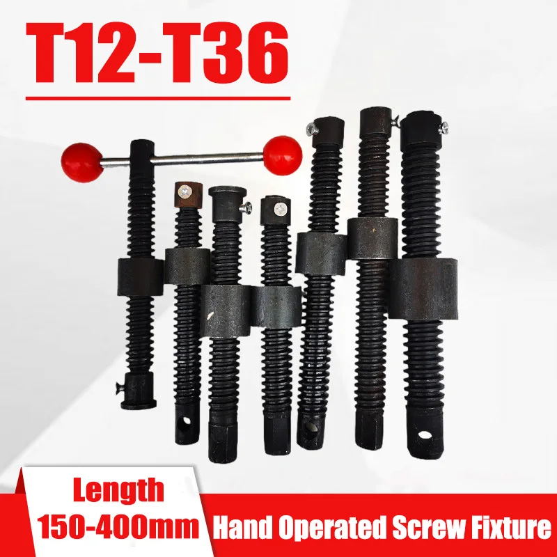1 Set T12 T16 T18 T20 T22 T25 T28 Lead Screw Length 150-350mm Ladder Trapezoidal Screw Set with Nut Rod Plastic Ball Holder