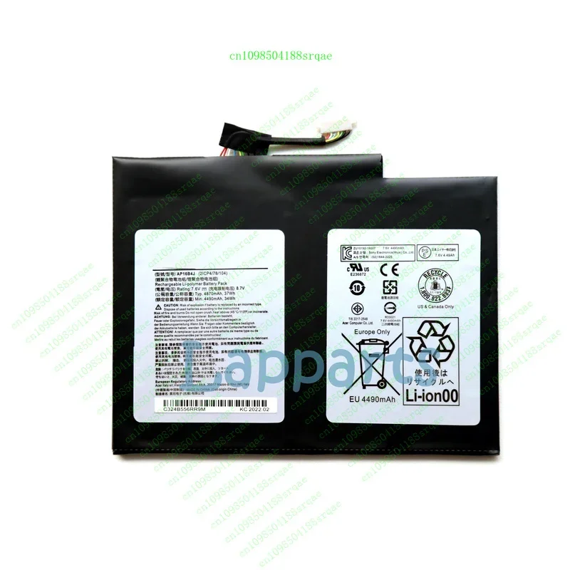

Оригинальный аккумулятор AP16B4J для Acer Switch Alpha 12 SA5-271 5 SW512 7 SW713-51GNP «% тест»
