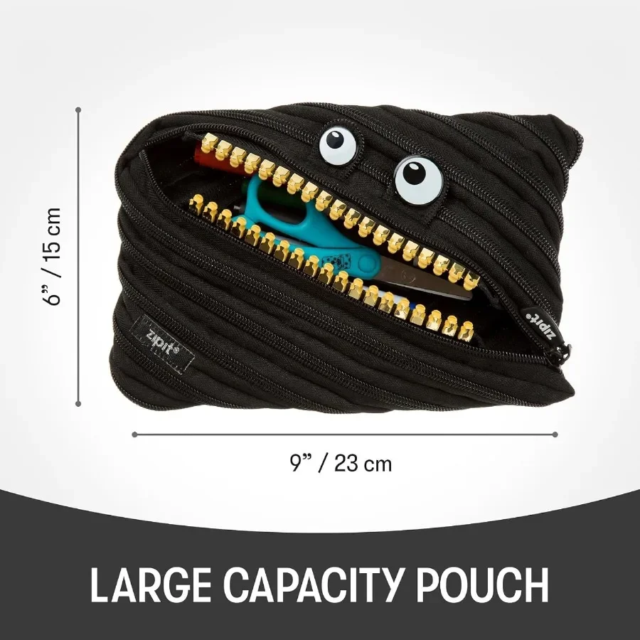 子供用大型ペンケース 男の子 女の子用、複数のポケット付きの大きな学校・大学用品オーガナイザー、ペン、マーカー、クレヨン用