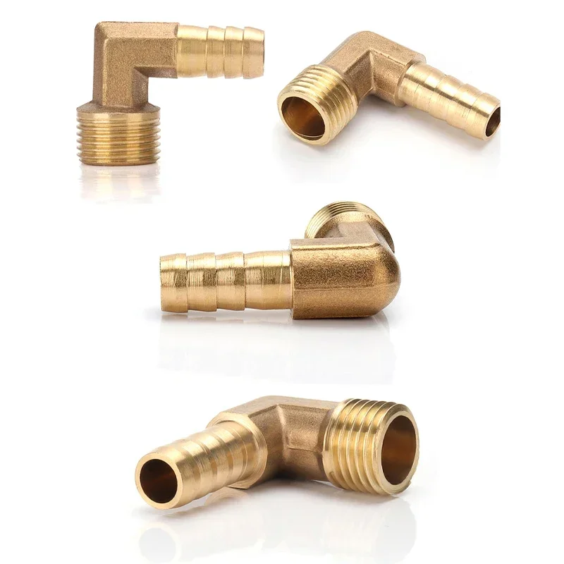 Brass Hose Barb Fitting Elbow 6/8/10/12/16/19mm To 1/4 1/8 1/2 3/8