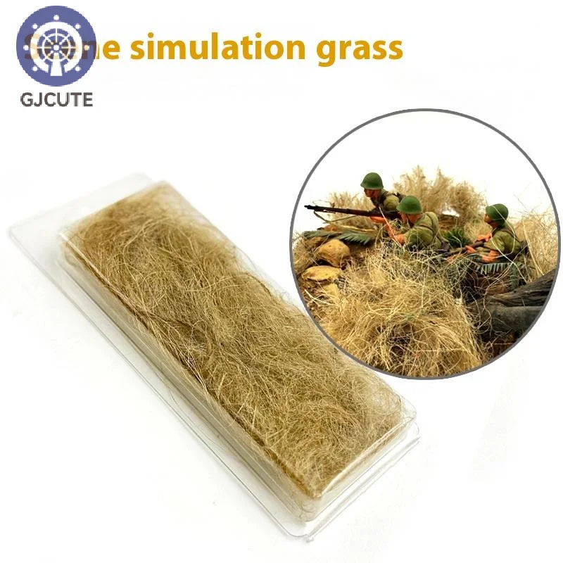 1 conjunto de acessórios de construção de cidade, modelo de tufos de grama estáticos em miniatura, clusters de grama realistas para decoração de paisagem