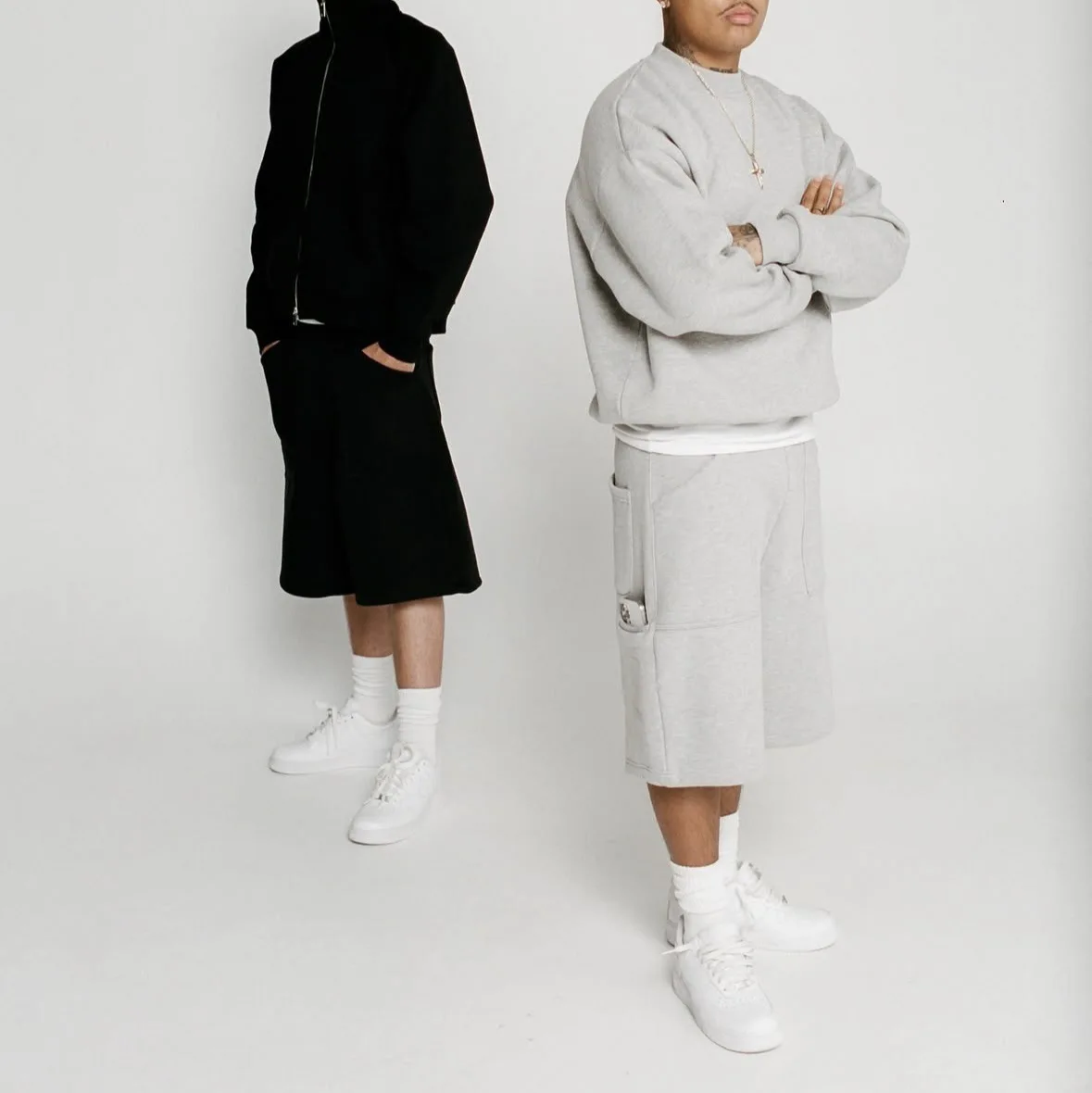 New Harajuku street simple men sports pants ins versatile loose five-point pants short casual pants men shorts