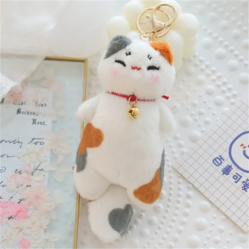 10cm Kawaii Anime Cat Duck Keychain Soft Plush Toy Stuffed Elephant Doll Lovely Backpack Decoration Best Gift for Girls