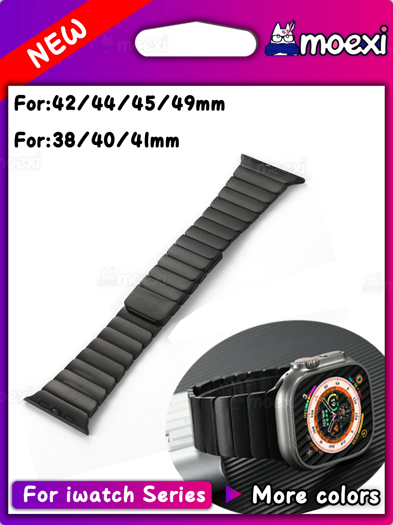 AP Metal Magnetic Steel strap for Apple Smart Watch Ultra2 DT7 S9 45 44 42 38 40 41 49mm Z69 S10proMax LG59 Bracelet Accessories