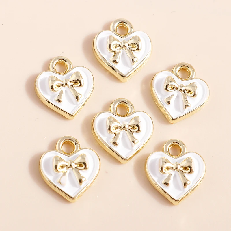 Mix 8 Stück Goldfarbe Herz Mond Sterne Bär Kristall Perlen Charms für DIY Schmuckherstellung Zubehör Anhänger Halskette Ohrringe – Detail 21
