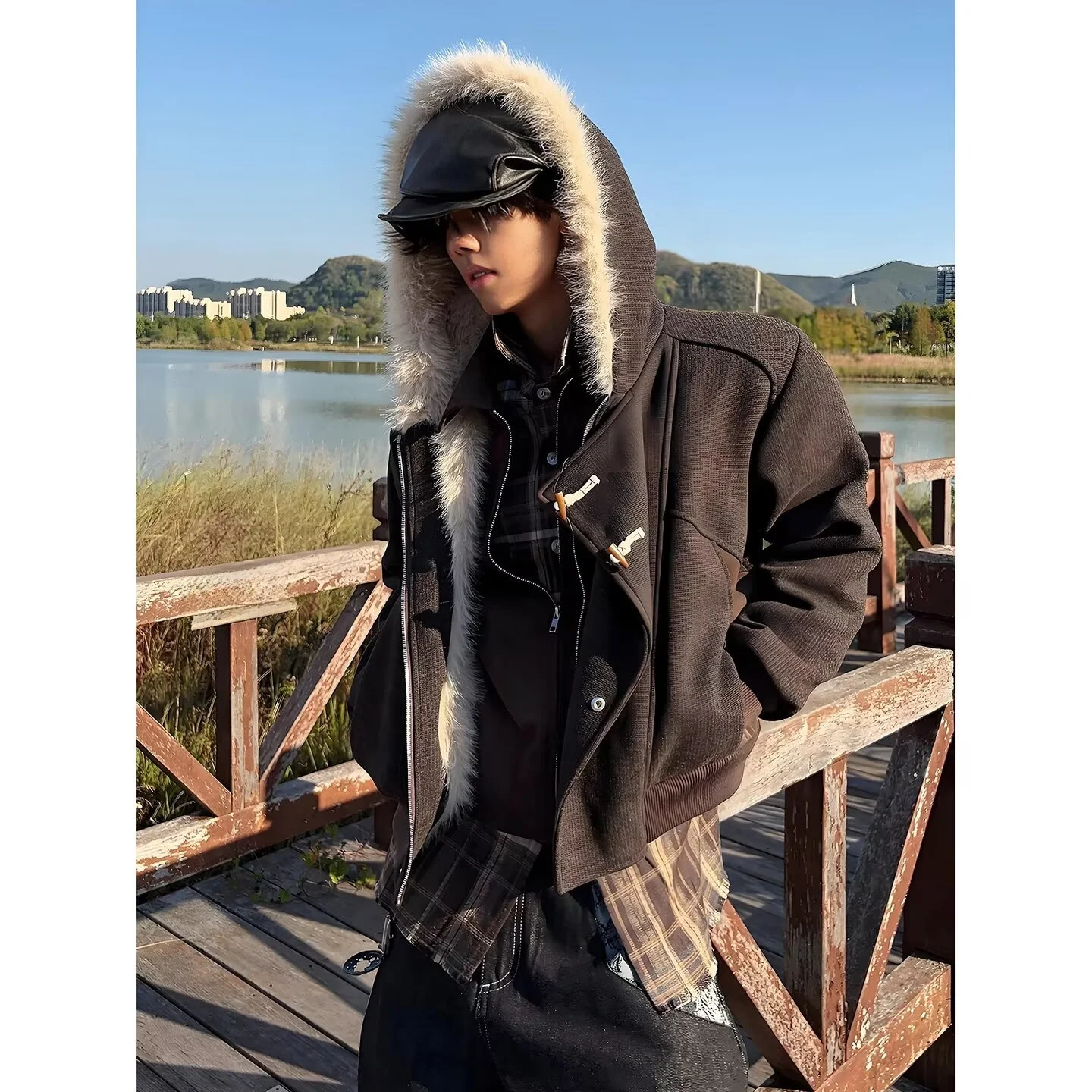 

Men's Faionable Slim Fit Cotton Jaet 250 Pou New Winter Sle Outdoor Breathable Polyester Fiber Regular Thin