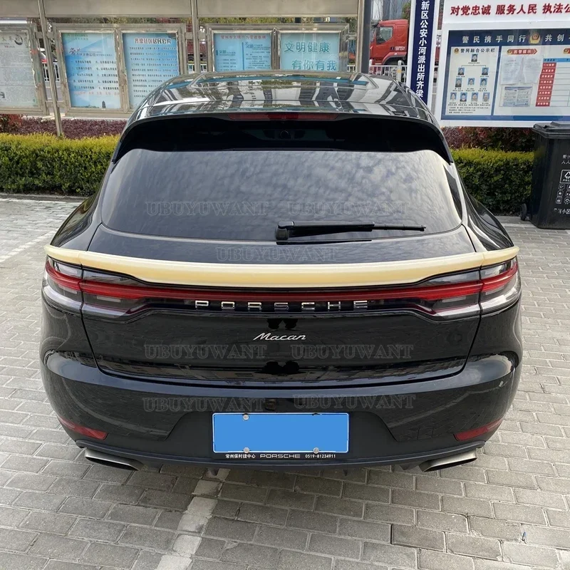 ABS Material Rear Roof Spoiler Wings for Porsche Macan 2018-2023 Car Styling ABS Carbon Look Rear Spoiler