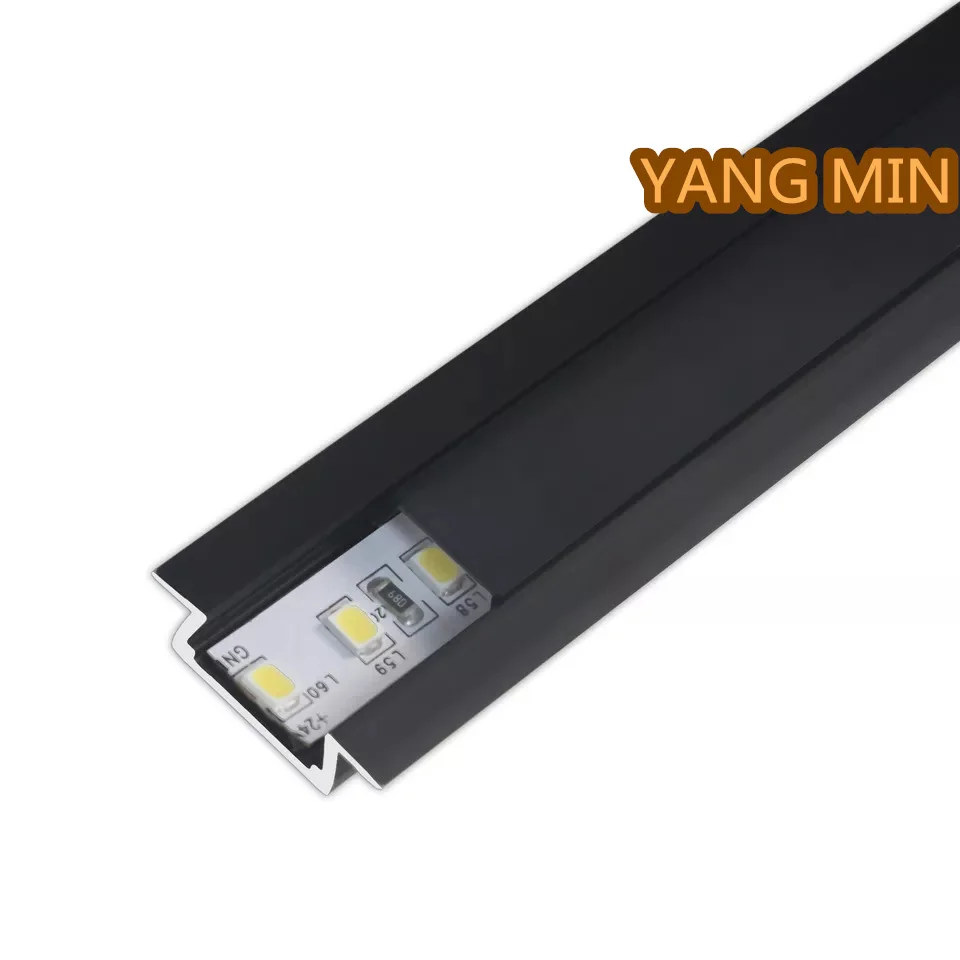 1.5m/pcs   high quality  Recessed Aluminum profile with plastic cover and end caps and metal clips for LED Strips housing