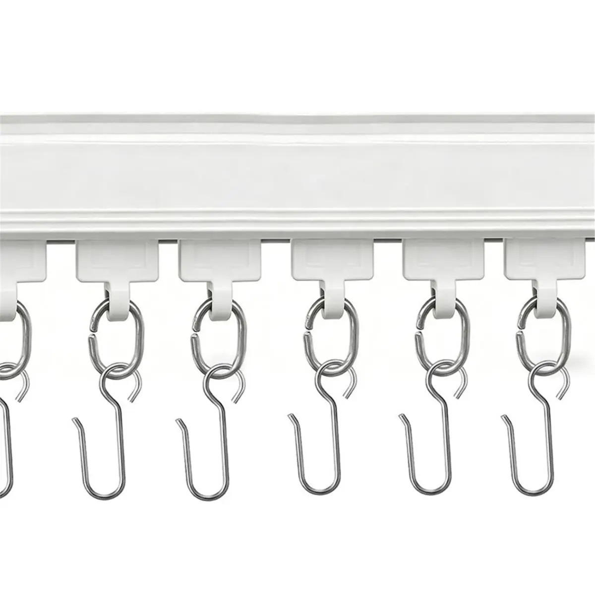 Room Divider Curtain Rods Rail Curtain Track Ceiling and Wall Mounted Track Dedicated Curtain Track Roller and Hooks