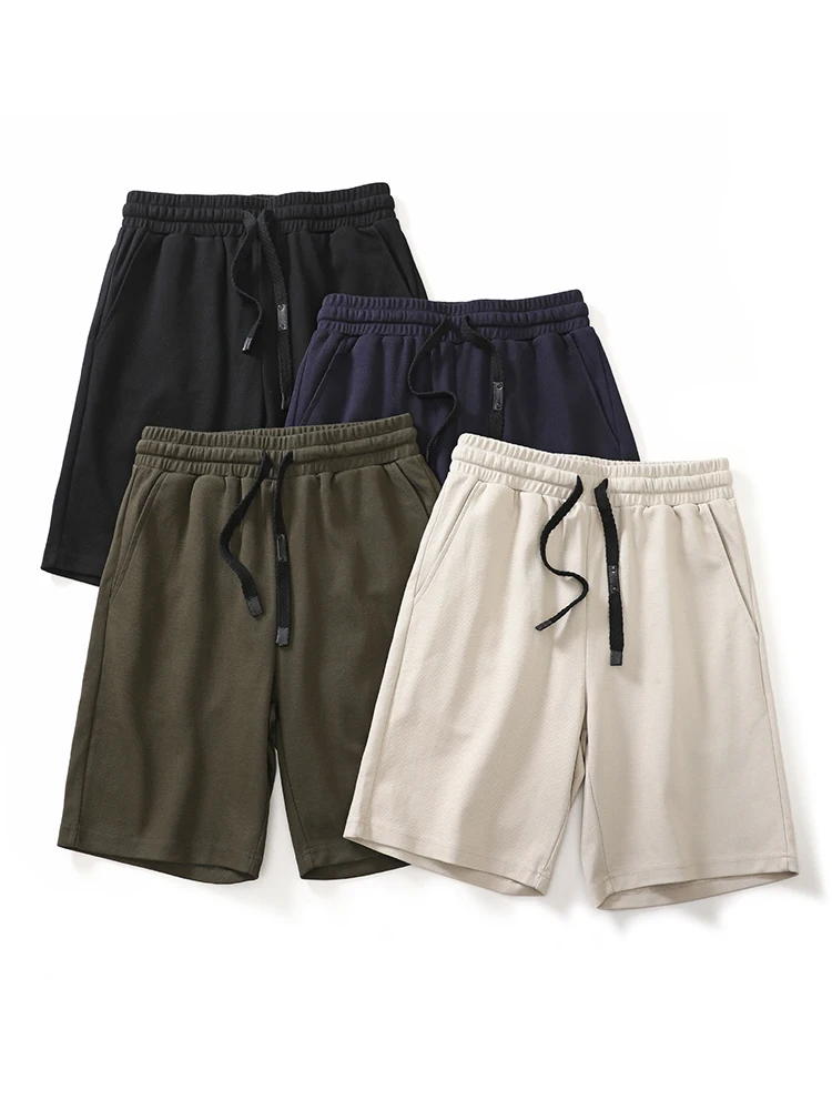 

Heavyweight Comfortable Spor Men's orts Casual Loose Knitted Sweatpants Five-Quarter Mid-Pants Versatile Diagonal Pattern