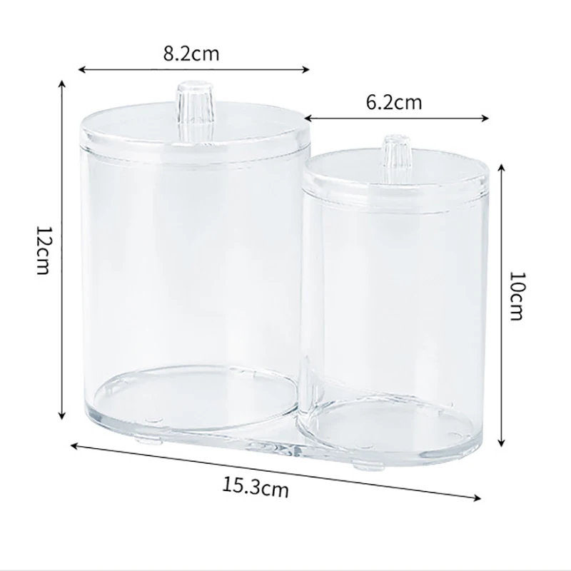 Travel Storage Box Lightweight Plastic Container Portable Cotton Pad Storage Box With Cover Dust-proof Jewelry Accessories Box