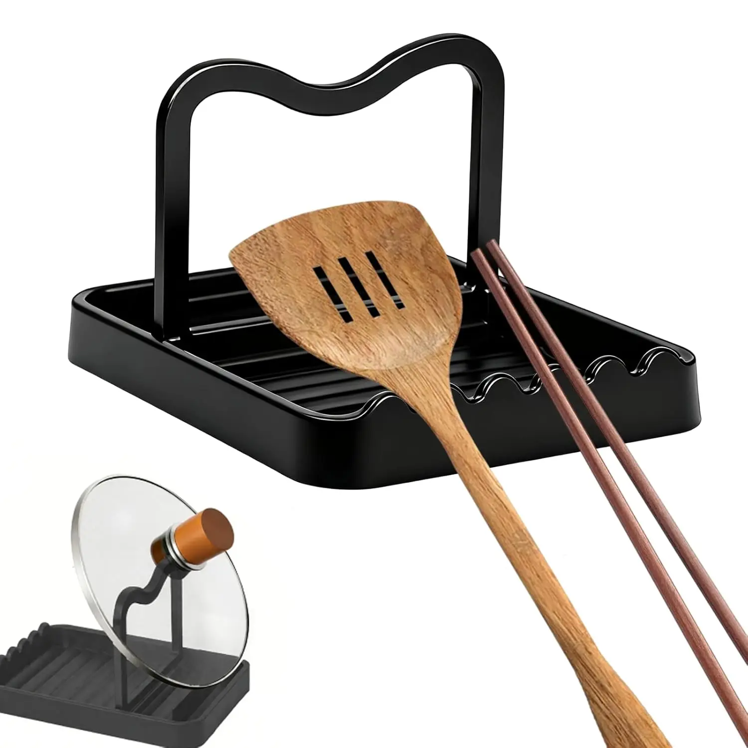 

Spoon Rest for Kitchen Counter,Spoon Rest for Stove Top,Spoon Holder for Stove,Kitchen Utensils Accessories(Plastic)