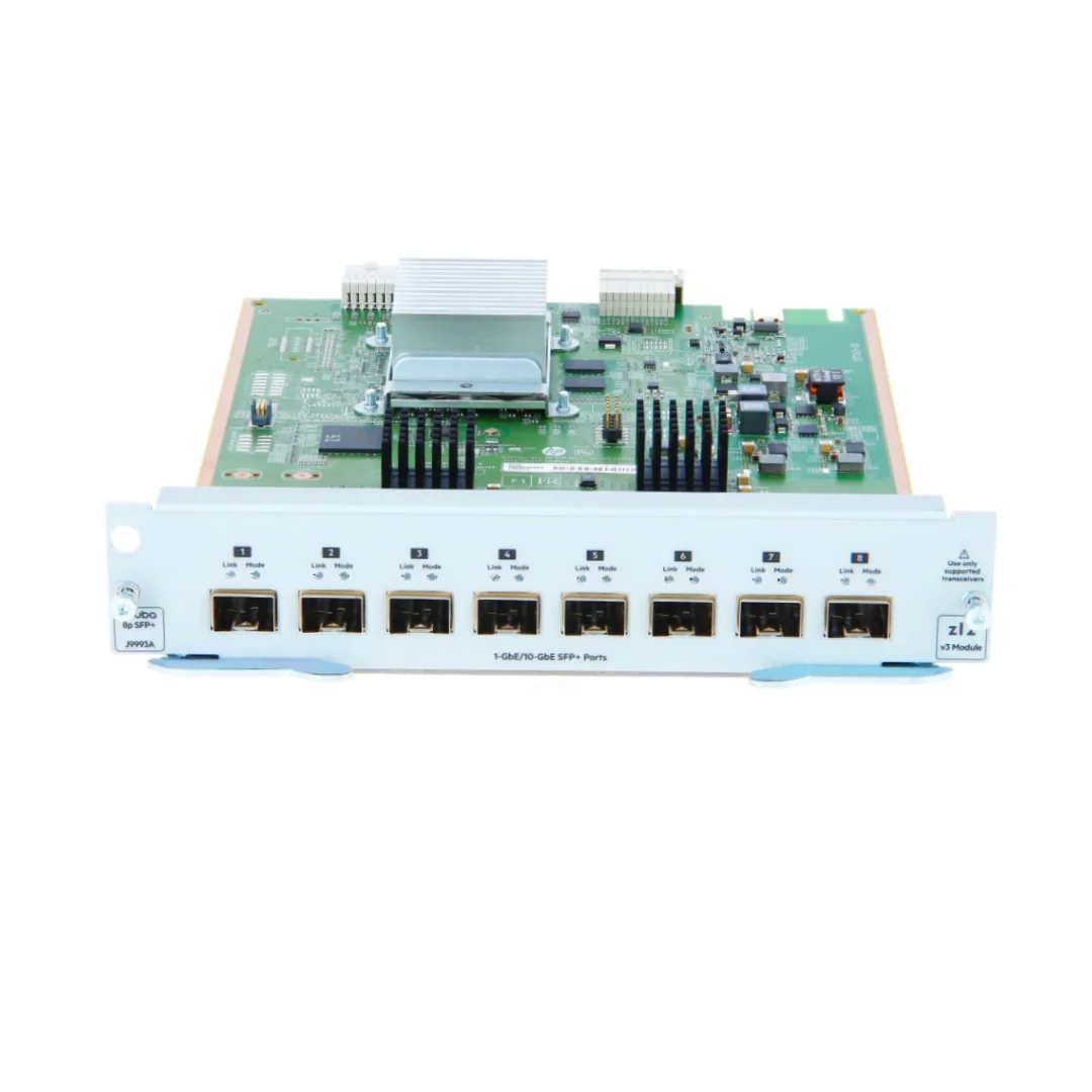 J9993A 8-port 1G/10GbE SFP+ MACsec v3 zl2 module J9993A is used with the 5400R zl2 Switch Series