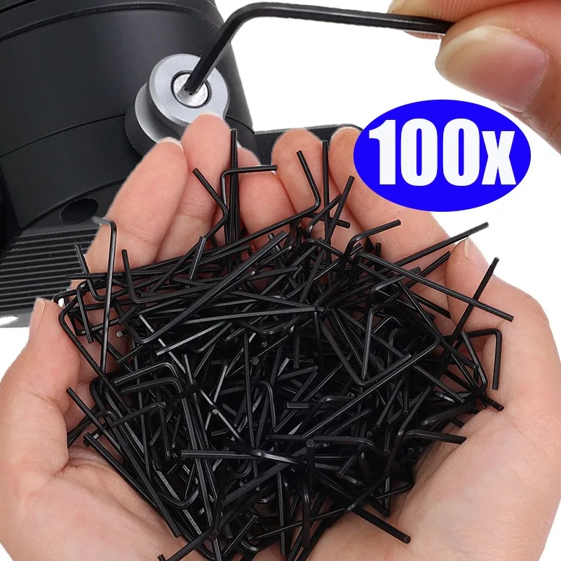 10/30/50/100pcs Hexagonal Wrench L-Shape Wrench Portable Multifunctional Screw Parts Removal Tool Repair Tool Auto Parts