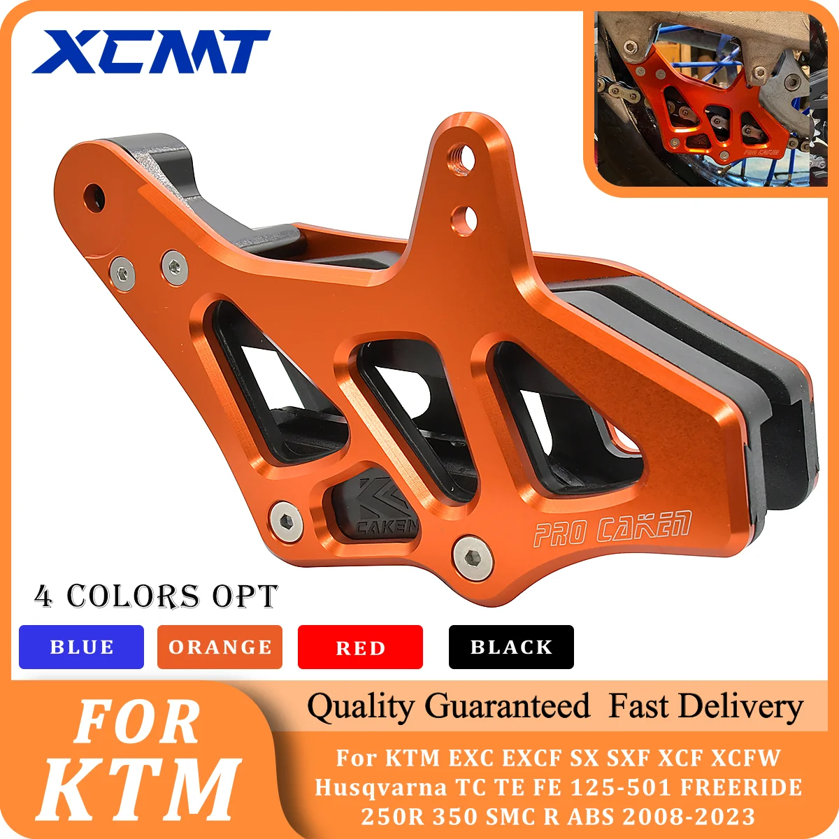 

Motocross CNC Chain Guide Cover Guard Protector For KTM EXC EXC-F SX SX-F XC XC-W XC-F TPI 125-530 690 ENDURO SMC ABS 2008-2024