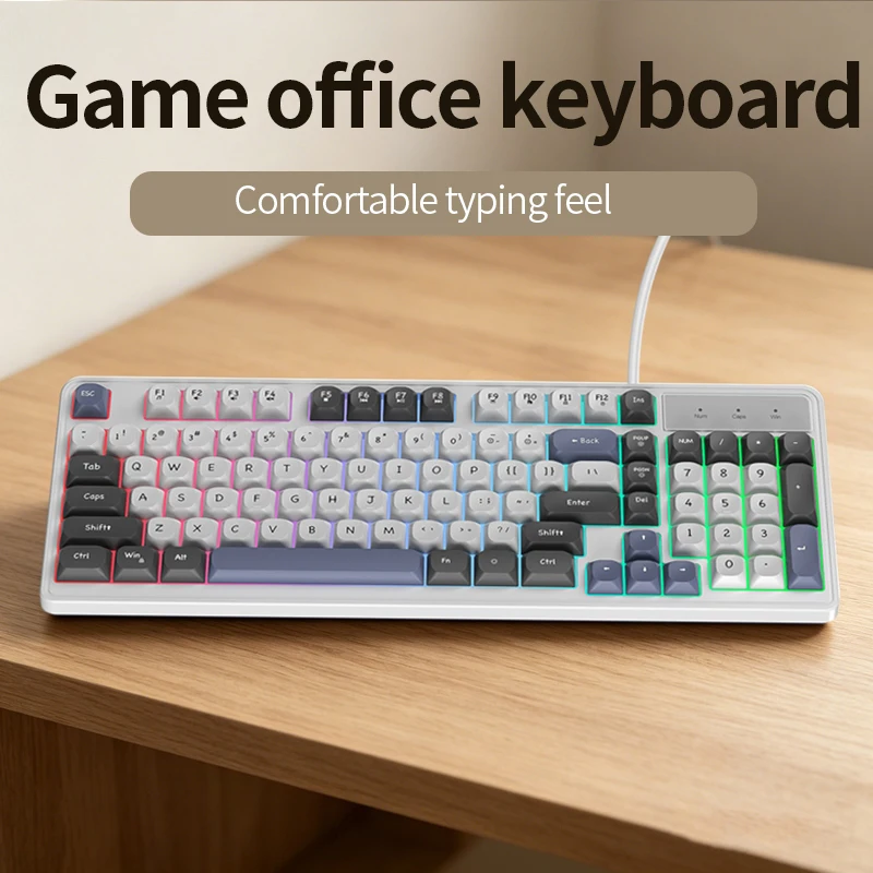 Gaming Wired Keyboard and Mouse Combo USB Wired Keyboard Mouse Set for PC Laptop Computer Office Typing Game Peripherals view 4