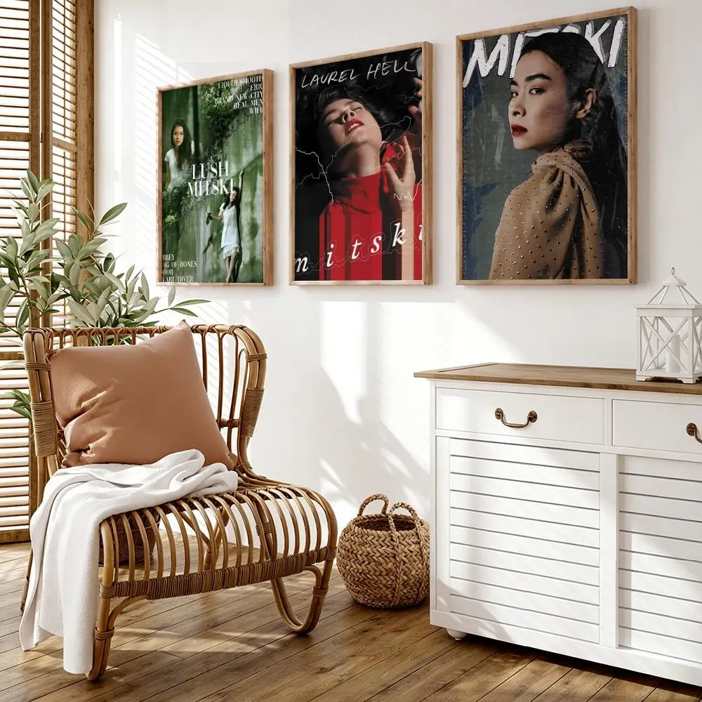 First Love Late Spring M-Mitski Poster Wall Stickers HD Painting Self Adhesive Art Decals for Bedroom Living Room Home Decor