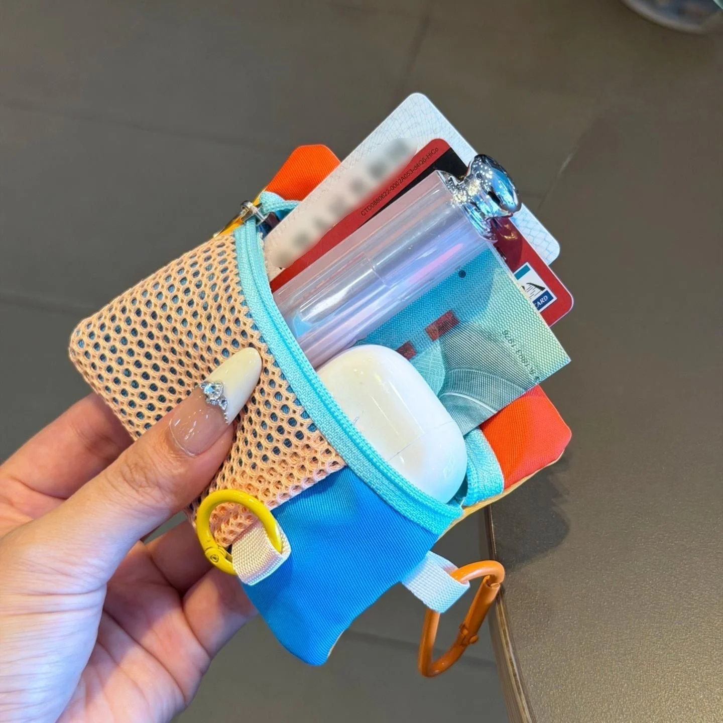New Mini Coin Storage Bag, Mobile Phone Lanyard, Multi-Functional Card Holder, Keychain, Portable Small Bag for Earphones