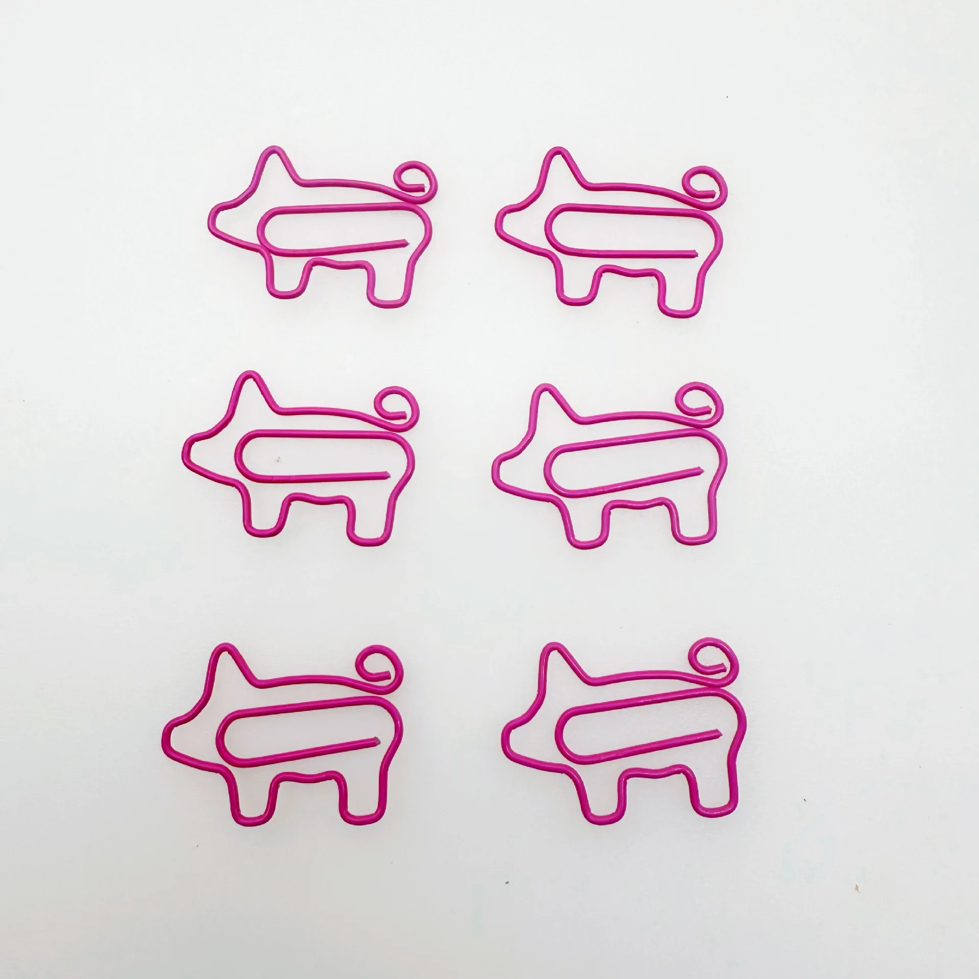 Pink Pig Paper Clip Animal Paper Clips Shape Clip Pin Metal Book Clip Cute Paperclips Boxed Study Accessories School Stationery