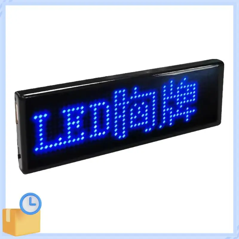 Popular Multilingual LED Digital Badge USB Rechargeable DIY Programmable Text Name Badge Scrolling Tag Sign Module Display