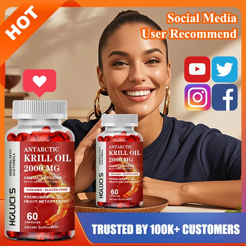 

Premium Antarctic Krill Oil Supplement, for Promotes Hormonal Balance & Radiant Skin, Joint Comfort & Cardiovascular Wellness