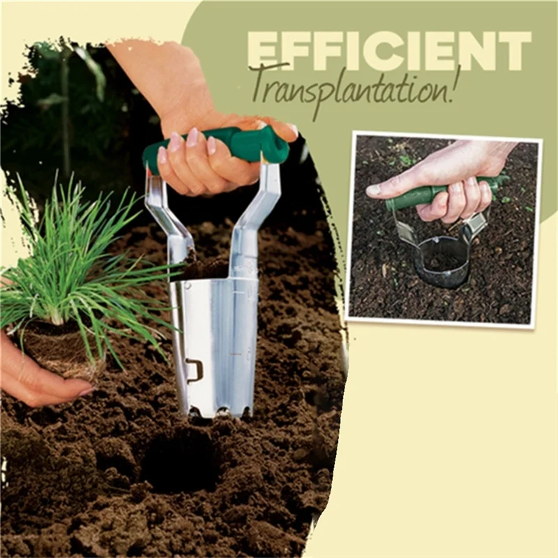 

Stainless Steel Seedling Transplanter Digging Pits Sowing Seedling Tools Planting Vegetable Gardening Hole Shovel