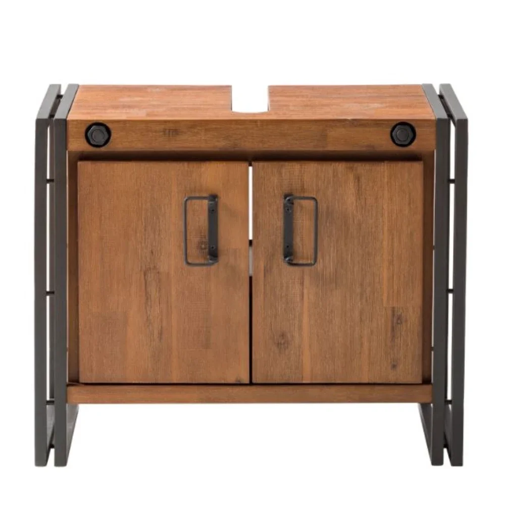 

For Mango Wood Surface Living Room Cabinets Bathroom Wardrobe With Storage Drawers and 2 Storage Box for Home Decor